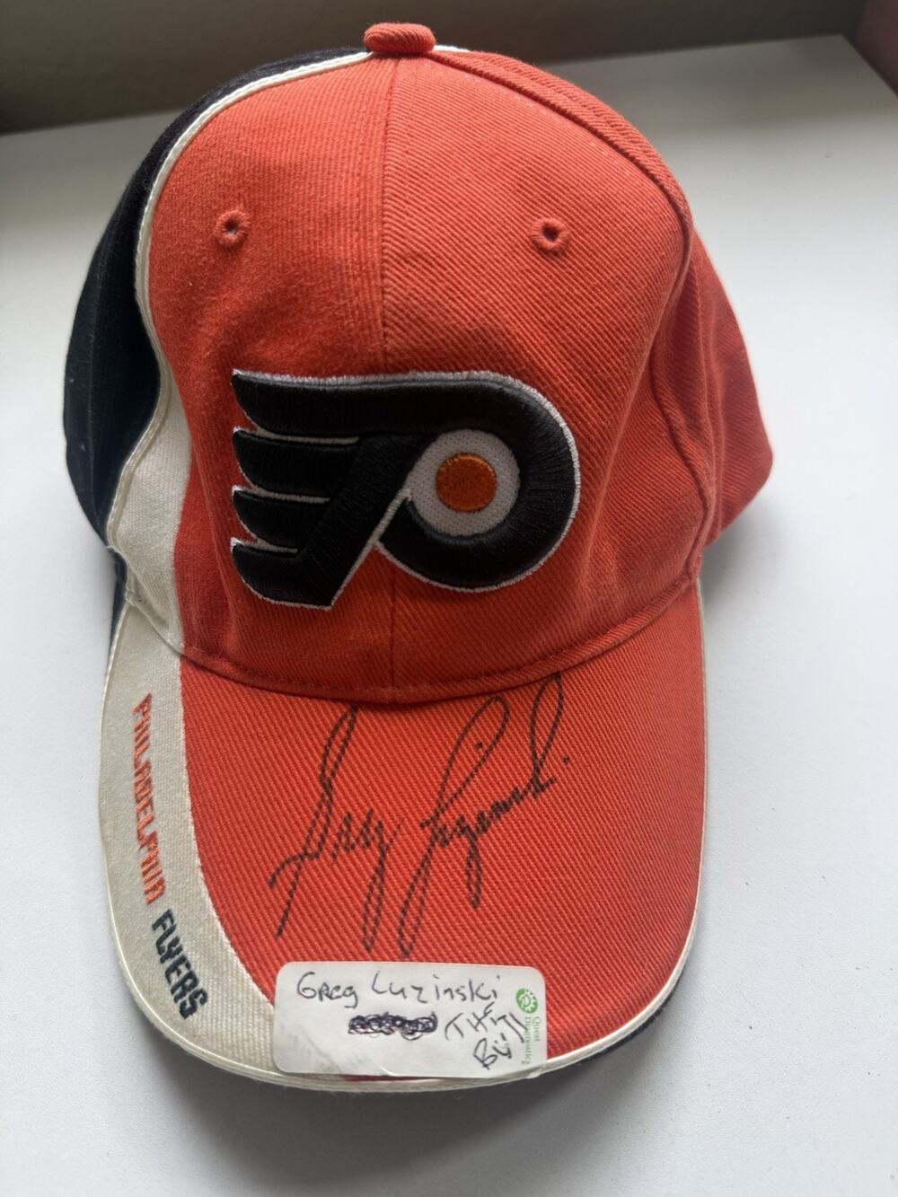Greg Luzinski The Bull Signed Philadelphia Flyers NHL Hat Cap Autograph